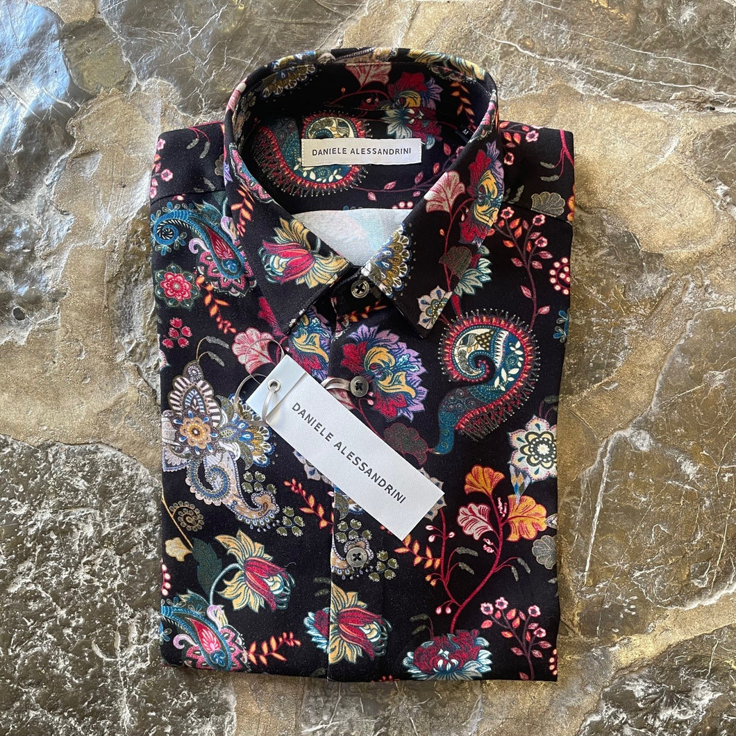 DANIELE ALESSANDRINI Camisa Estampado Paisley B0145