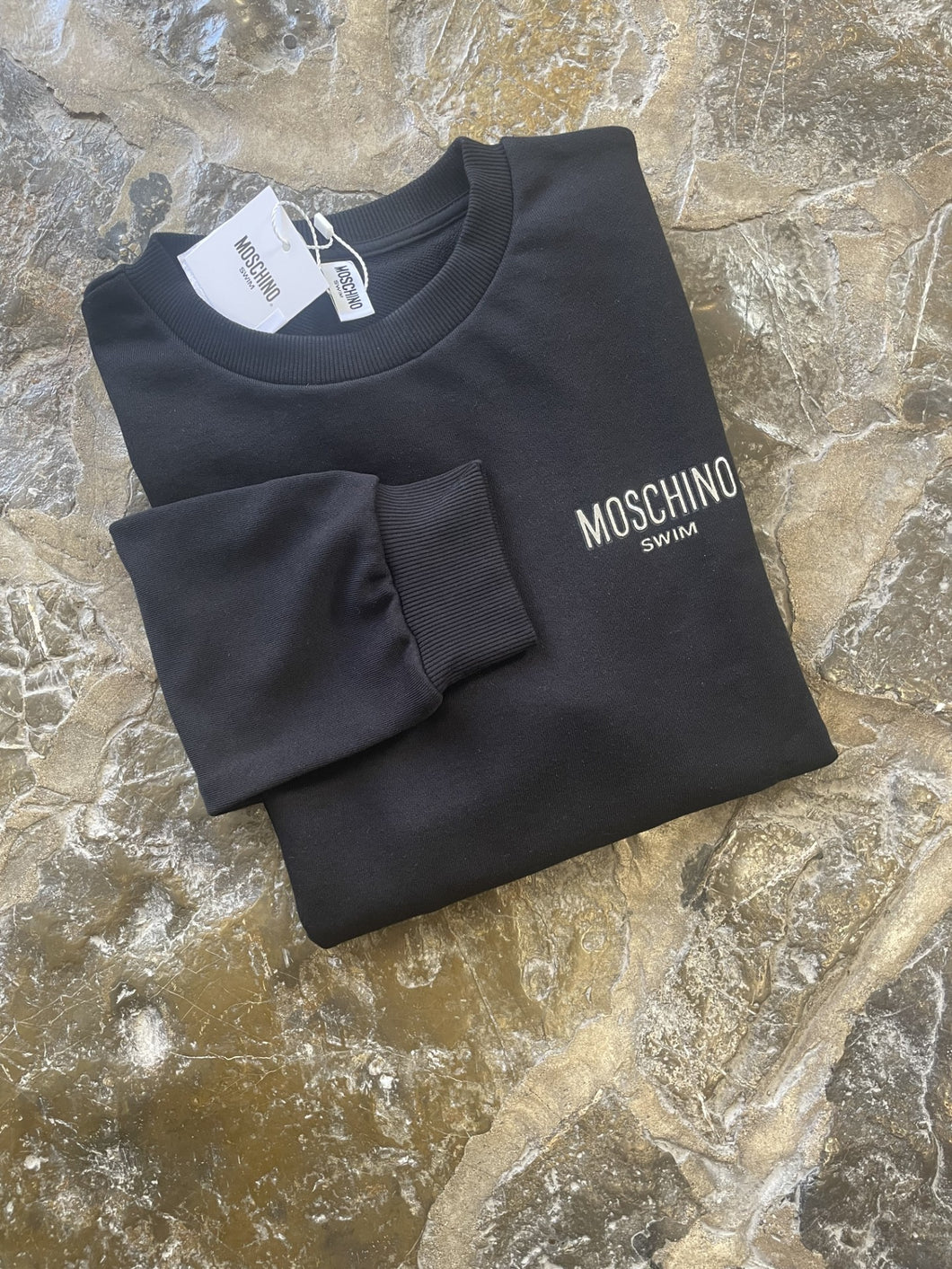 MOSCHINO Swim Sudadera Logo Plata C0526