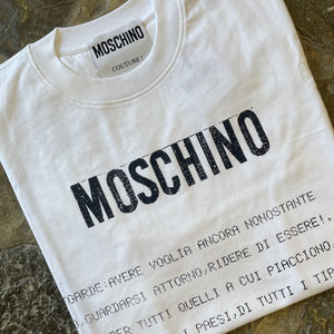 MOSCHINO Camiseta 0717 Maxi Texto C0618