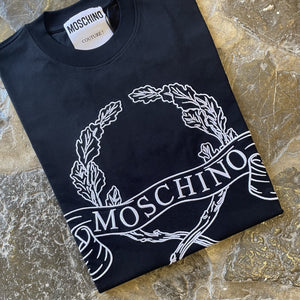 MOSCHINO Camiseta 0722 Maxi Corona Laureles Bordada C0622