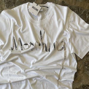 MOSCHINO COUTURE Camiseta Logo Cinta C0732